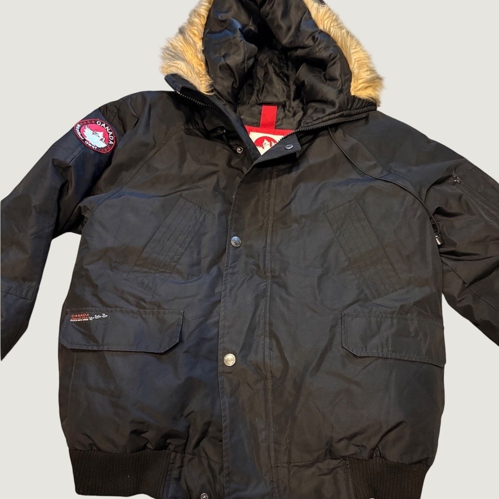 Canada Weathergear Super Triple Goose Black Bomber Jacket Kids coat 14/16